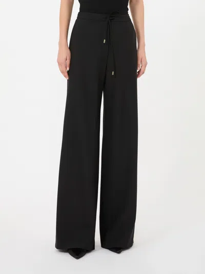 Max Mara Studio Denaro Drawstring Pants In Black