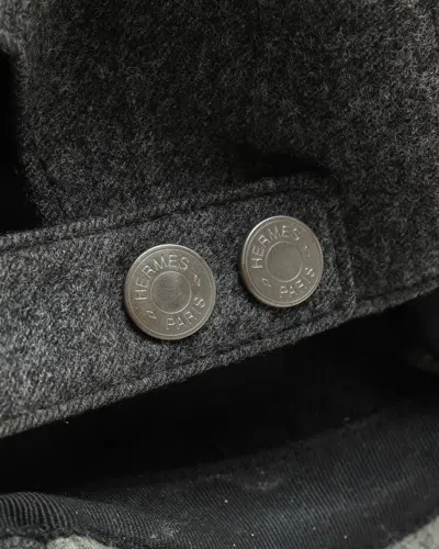 Pre-owned Hermes Hermès Wool Cap In Grey
