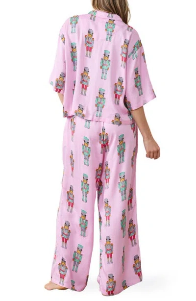 Printfresh Wildest Dreams Leopard Nutcracker Satin Pajamas In Multi