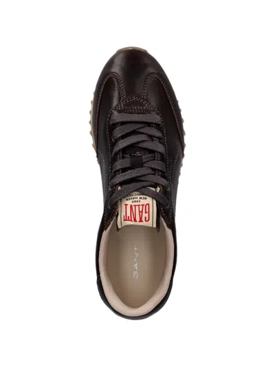 Gant Leather Sneakers In Brown