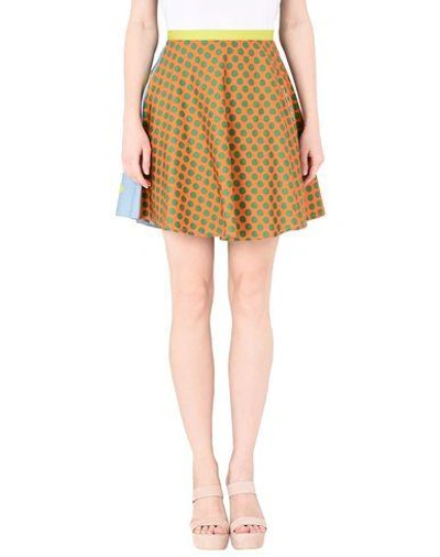 Shop Leo Studio Design Knee Length Skirts In Orange