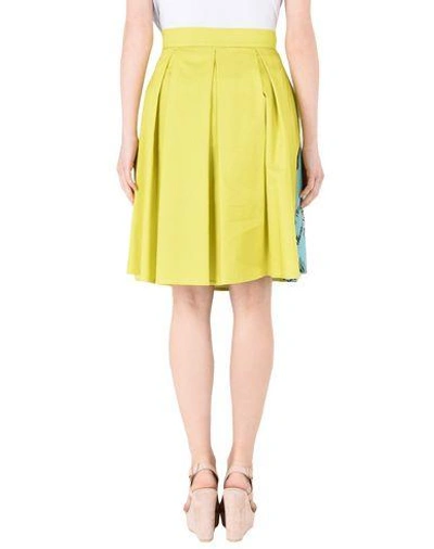 Shop Leo Studio Design Knee Length Skirts In Yellow