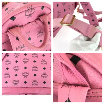 Pre-owned Mcm Pink Leather Backpack ()