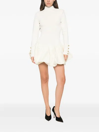 Aje Elodi Bubble-hem Mini Dress In White