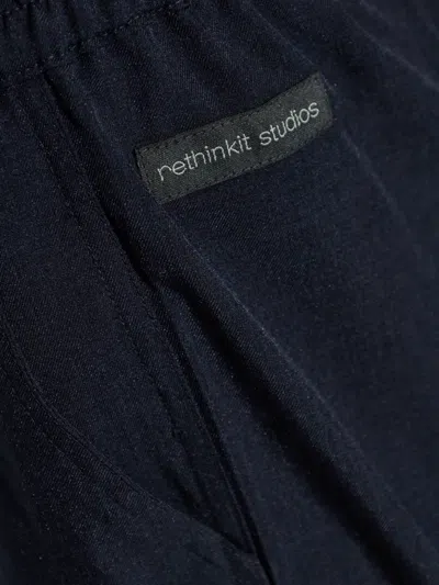 Rethinkit Studios Drawstring Elasticated-waist Trousers In Blue
