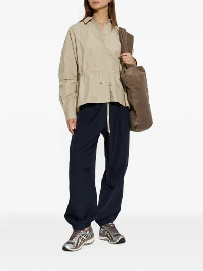 Rethinkit Studios Drawstring Cotton Shirt In Neutral