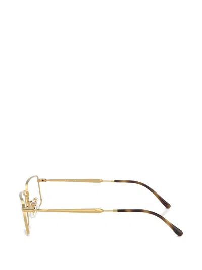 Ray Ban Rectangle-frame Glasses In Gold