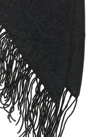 P.a.r.o.s.h Without Fringed Triangular Scarf In Gray