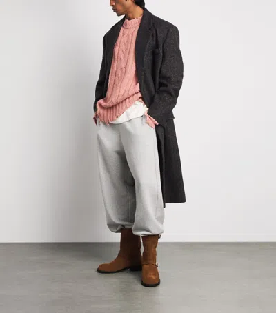System Wool Single-breasted Overcoat In Blue