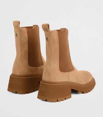 Jimmy Choo Tamia 70 Suede Chelsea Boots In Brown