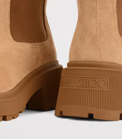 Jimmy Choo Tamia 70 Suede Chelsea Boots In Brown