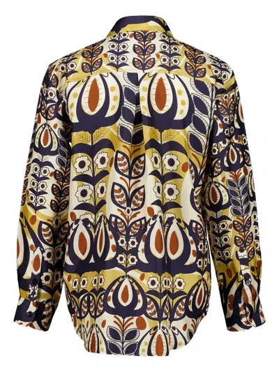 Paula Printed Silk Top In Multi
