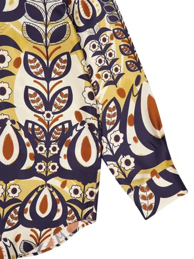 Paula Printed Silk Top In Multi