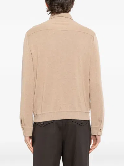 Lardini Button-up Wool Jacket In Neutral