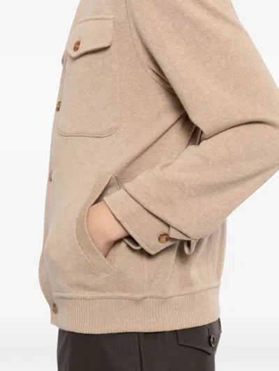 Lardini Button-up Wool Jacket In Neutral