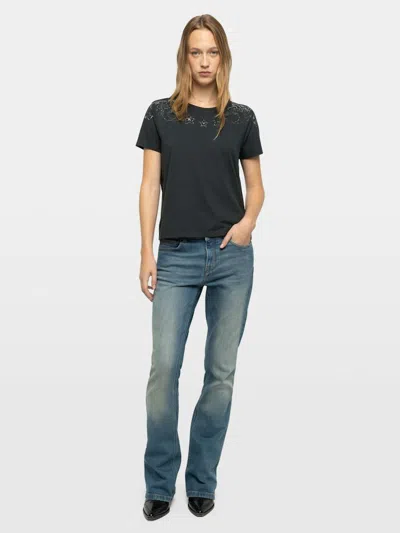 Zadig & Voltaire Strass-embellished Alys T-shirt In Black