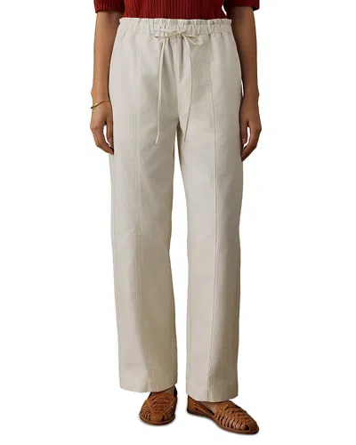 Faherty Cotton Twill Drawstring Pants In Neutral