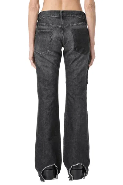 Junya Watanabe Patchwork Flared Jeans In Black