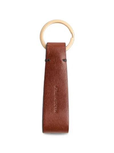 The Bridge Logo-debossed Leather Keyring In Multi