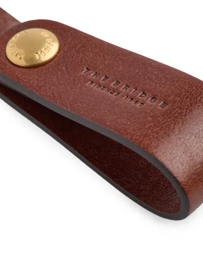 The Bridge Logo-debossed Leather Keyring In Multi