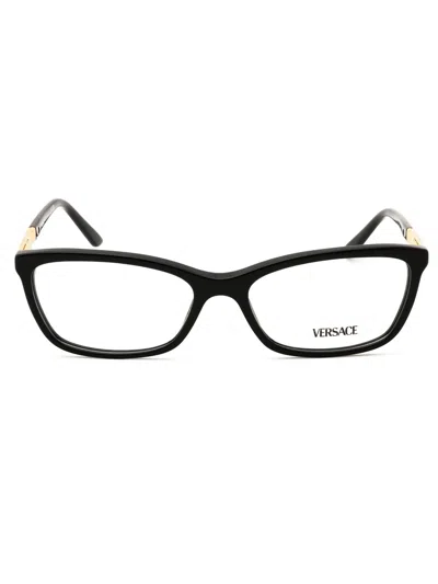 Versace Rectangular-frame Glasses In Black