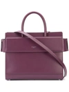 Givenchy Horizon Mini Leather Satchel Bag, Purple In Dark Purple