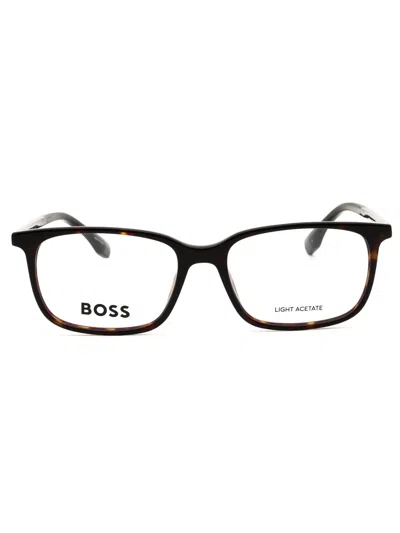 Hugo Boss Rectangle-frame Glasses In Black