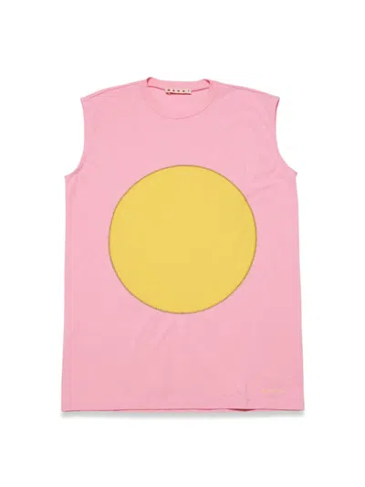 Marni Cotton-elastane T-shirt In Pink