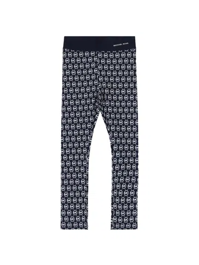 Michael Kors Stretch Polyamide-elastane Leggings In Blue