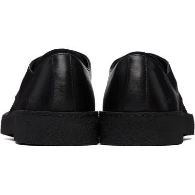 Common Projects Black Leather Rubber Sole Derbys In Black