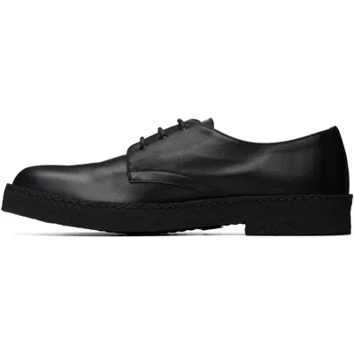 Common Projects Black Leather Rubber Sole Derbys In Black