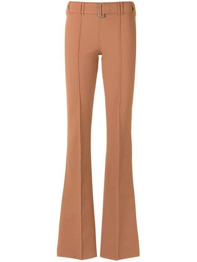 Shop Gloria Coelho Flared Trousers In Neutrals