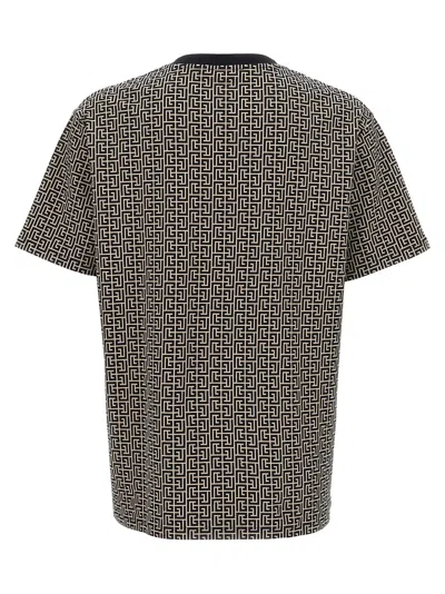 Balmain Monogram Print T-shirt In Multi