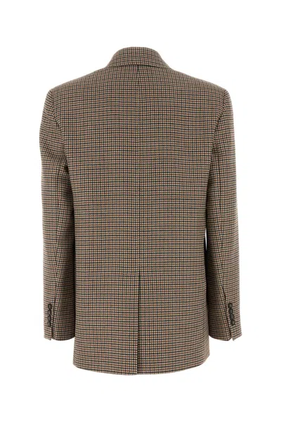 Mm Studio Embroidered Wool Alice Blazer In Brown