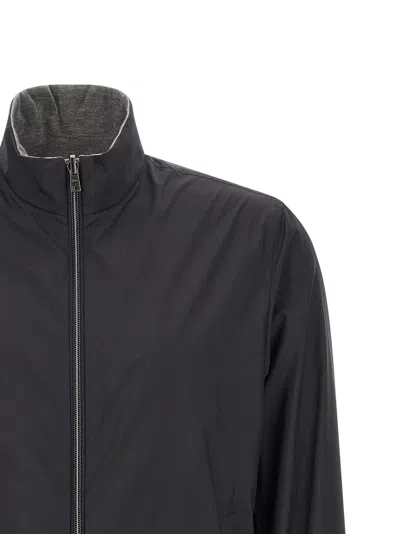 Herno Reversible Technical Bomber Jacket In Black