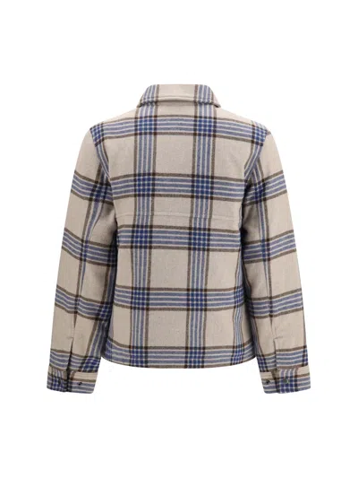 Woolrich Alaskan Check-pattern Shirt Jacket In Blue