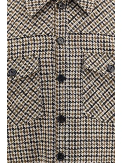 Dolce & Gabbana Brown Wool Oves Aries Full-length Jacket In Neutral