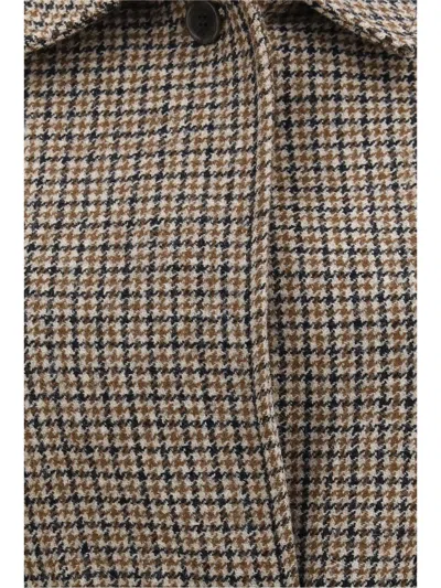 P.a.r.o.s.h Houndstooth-pattern Belted Jacket In Neutral