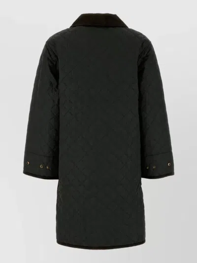 Barbour Polyester Single Breasted Coat In Black