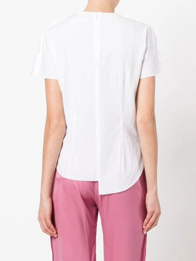 Shop Julien David Textured T-shirt - Pink