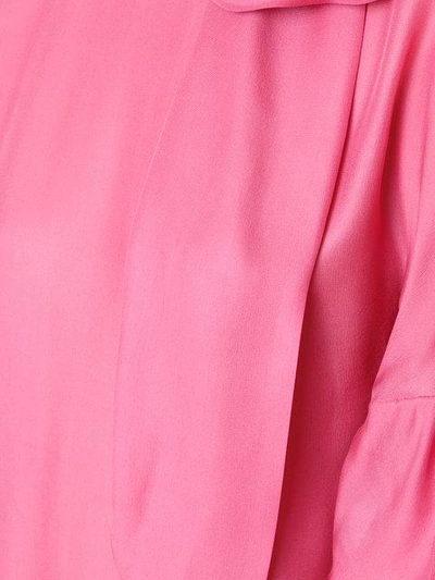 Shop Paule Ka Tie Neck Woven Blouse In Pink