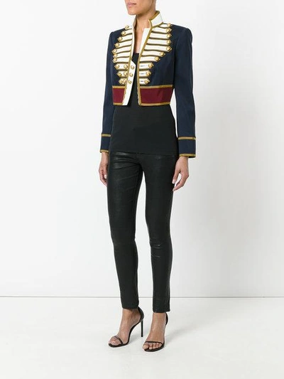 Shop Dsquared2 - Cropped Military Jacket  In Blue