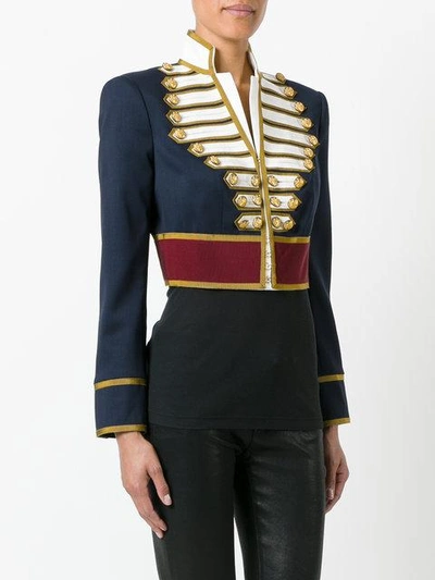 Shop Dsquared2 - Cropped Military Jacket  In Blue