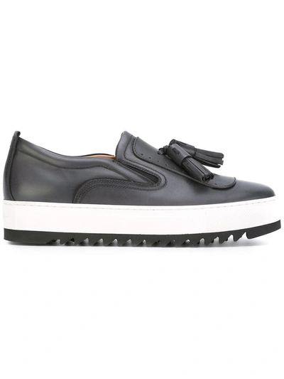 Salvatore Ferragamo Lucca Tasselled Leather Sneakers Salvatore Ferragamo Lucca 7 Leather Sneaker with Oversized  main image 3