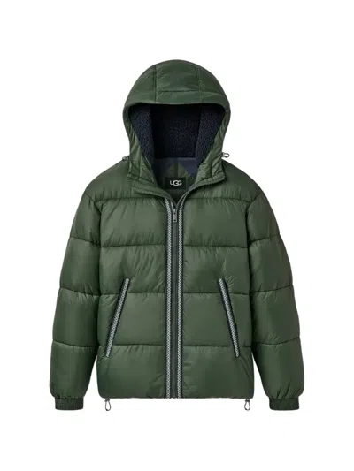 Ugg Xayden Braid Puffer Jacket In Green