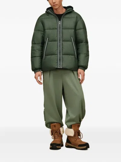 Ugg Xayden Braid Puffer Jacket In Green