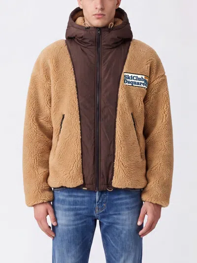 Dsquared2 Dsquared Reversible Teddy Jacket For Men In Brown