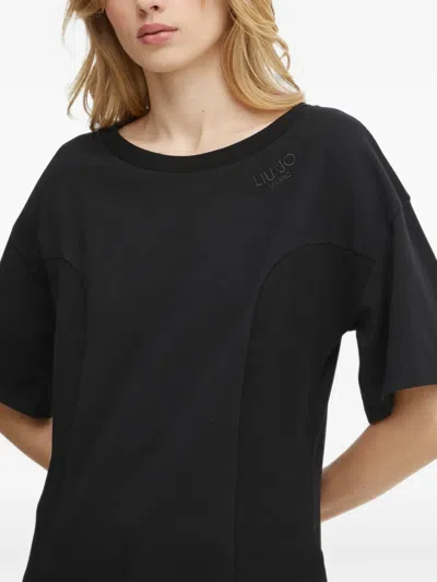 Liu •jo Black T-shirt In Black