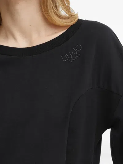 Liu •jo Black T-shirt In Black