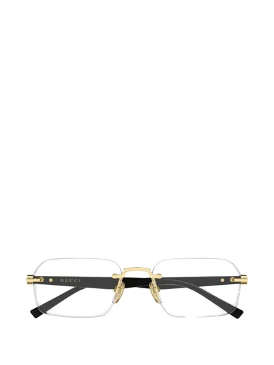 Gucci Rimless Rectangle-frame Glasses In Multi